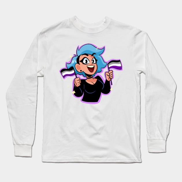 PeachFuzz Asexual Pride Long Sleeve T-Shirt by PeachFuzz Comics Store